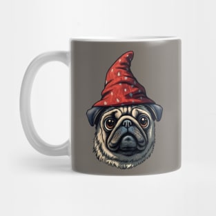 Little Red Wizard Pug Mug